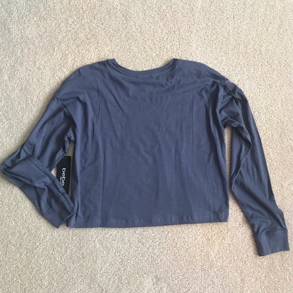 SOLD - Bebe Long Sleeve Smoke Blue Top - NWT - Picture 6 of 14